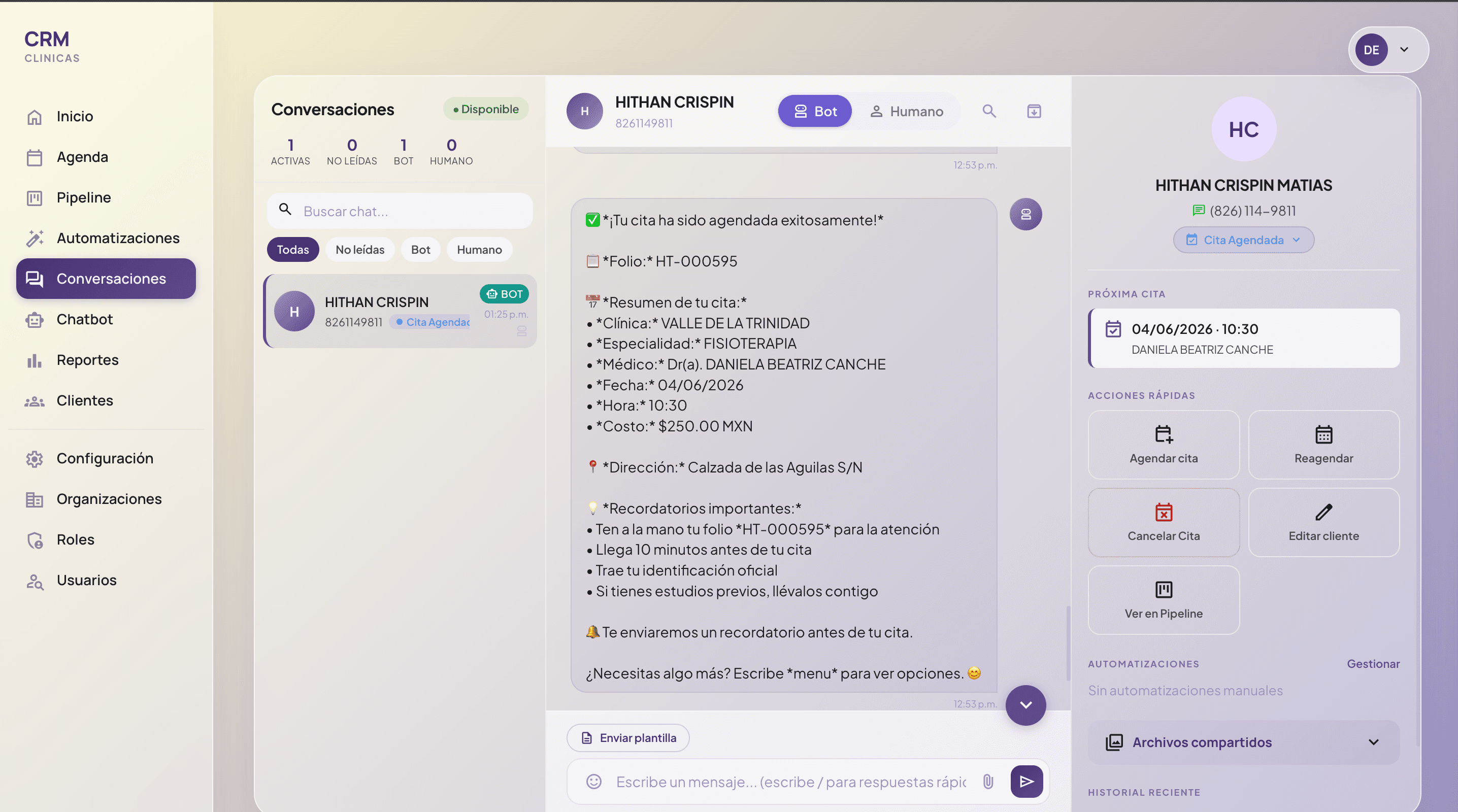 CRM Clínicas preview adicional